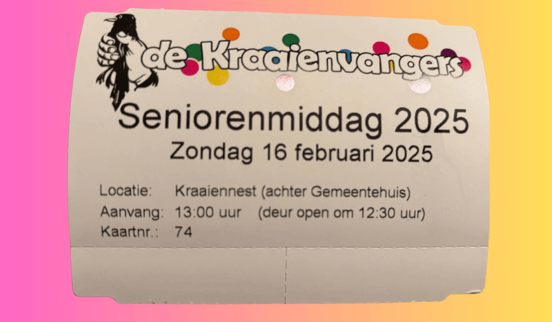 Kaartje seniorenmiddag