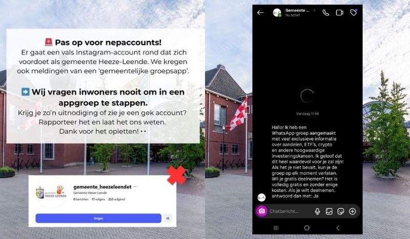waarschuwing nepaccount