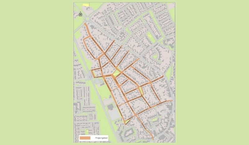 Projectgebied herinrichting De Weibossen