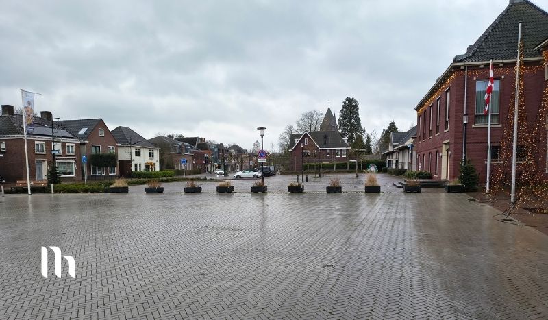 Gemeentehuisplein op 1 januari