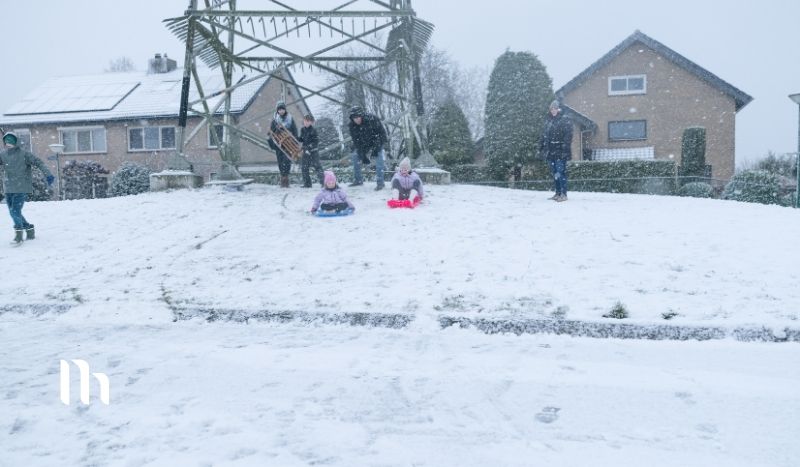 sneeuw in Heeze