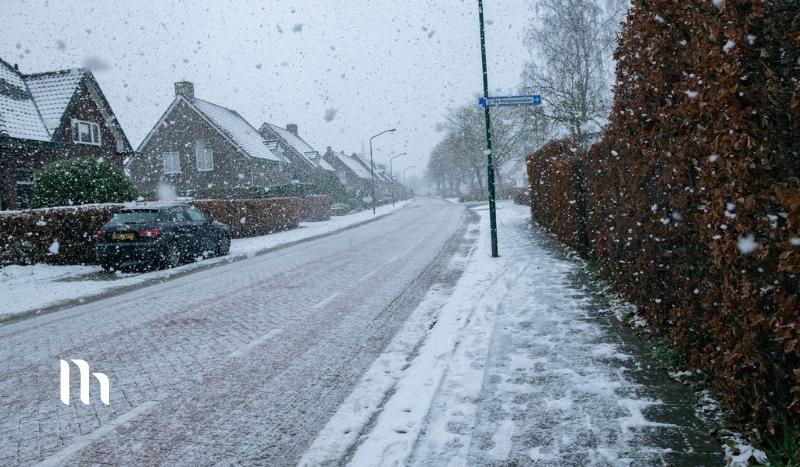 sneeuw in Heeze