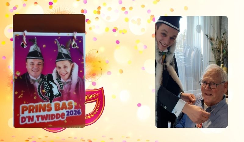 Prins Bas d’n Twidde brengt carnavalsfeest naar Woonzorgcentrum Nicasius